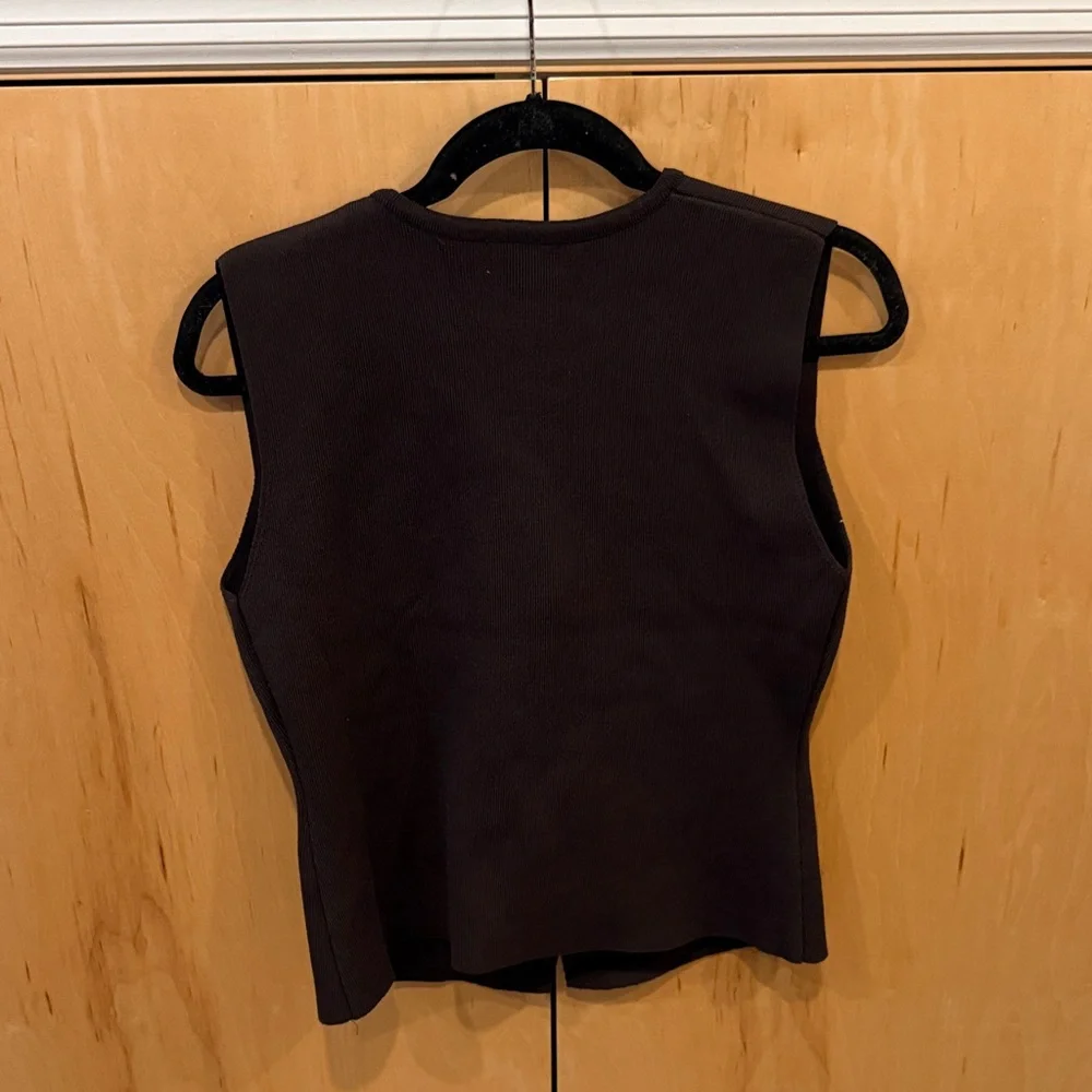 Love Tree Dark Brown V-Neck Sweater - Picture 3 of 4